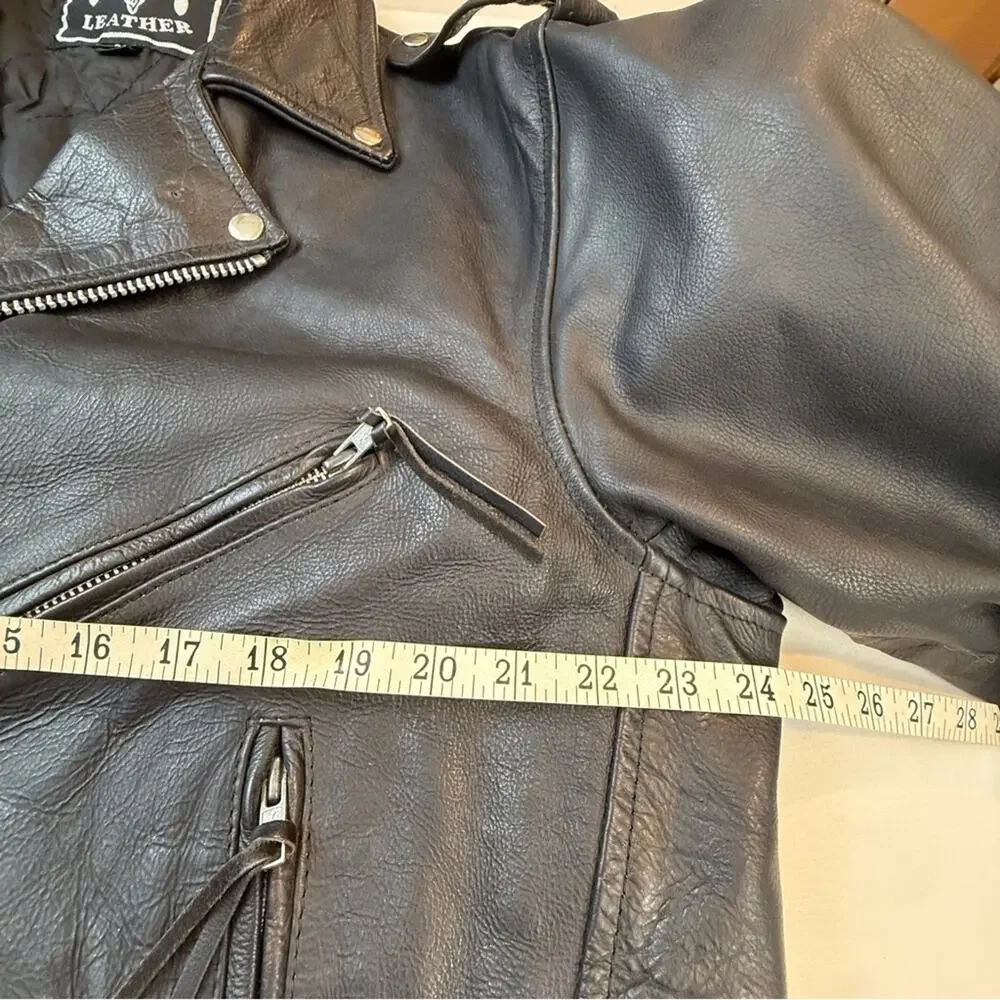 Barneys Leather Motorcycle Jacket - Picture 10 of 16